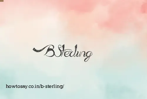 B Sterling