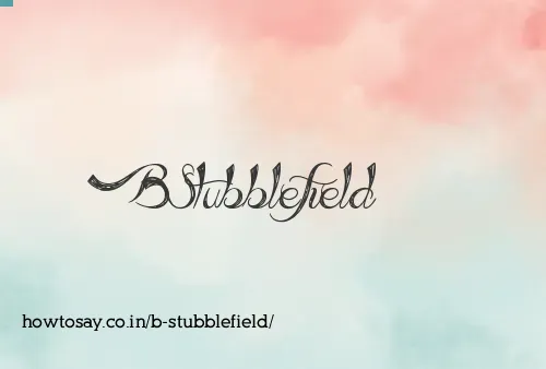 B Stubblefield