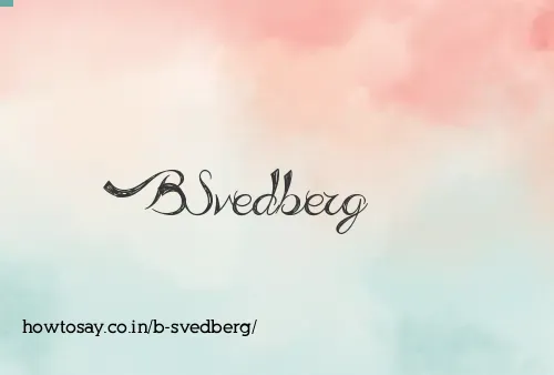 B Svedberg