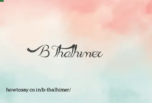B Thalhimer