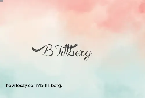 B Tillberg
