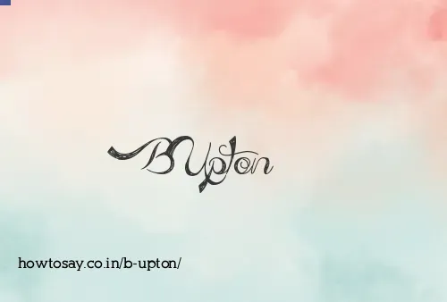 B Upton