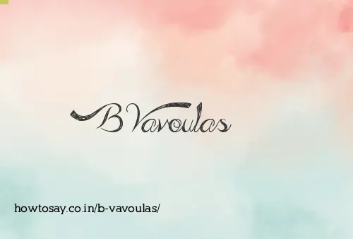 B Vavoulas