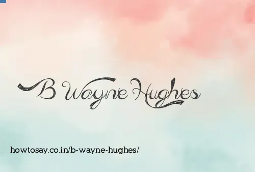 B Wayne Hughes