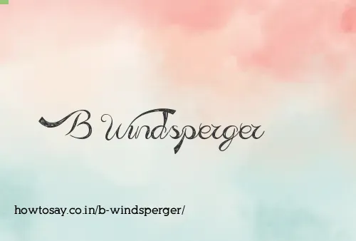 B Windsperger
