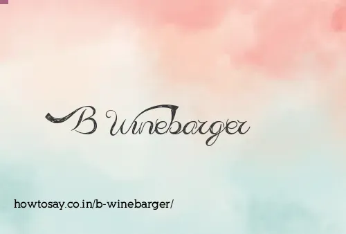 B Winebarger