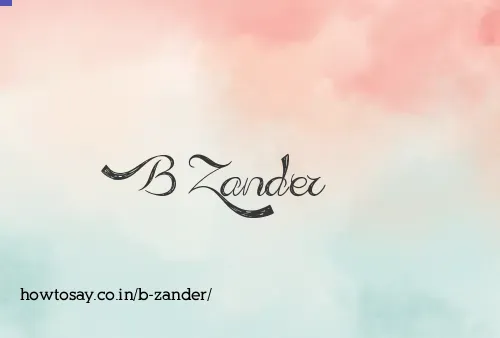 B Zander
