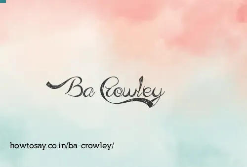 Ba Crowley