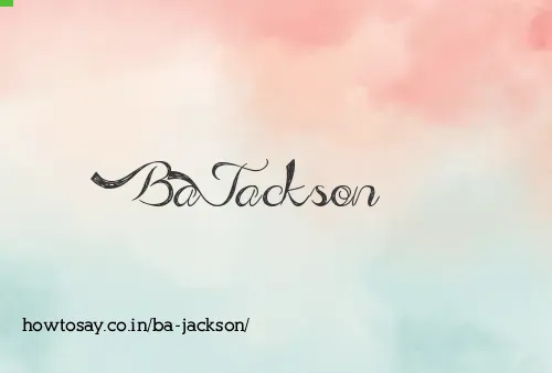 Ba Jackson