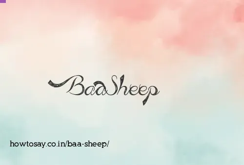 Baa Sheep