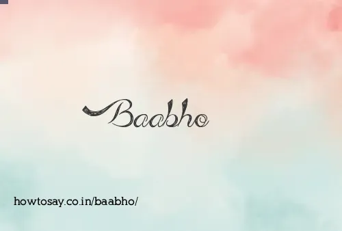 Baabho