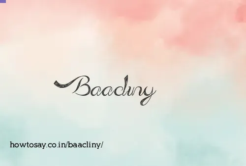 Baacliny