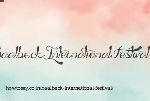Baalbeck International Festival