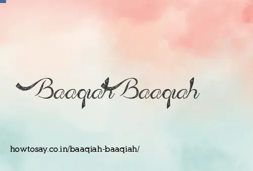 Baaqiah Baaqiah