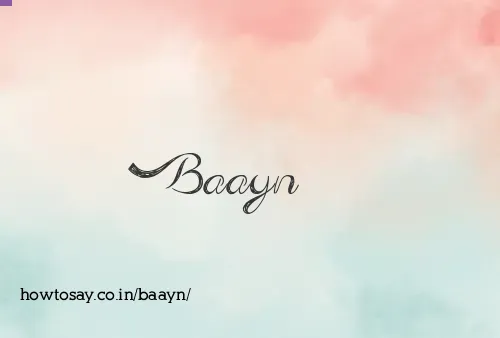 Baayn