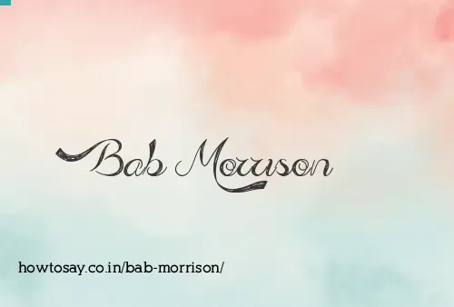 Bab Morrison