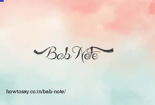 Bab Note