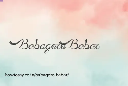 Babagoro Babar