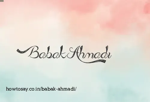 Babak Ahmadi