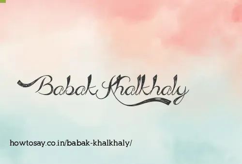 Babak Khalkhaly
