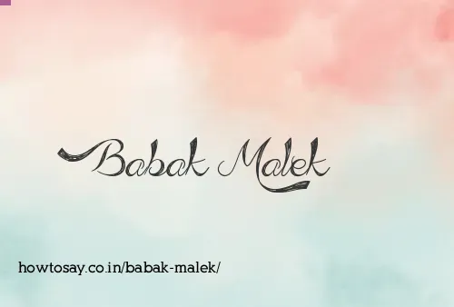 Babak Malek