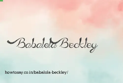 Babalola Beckley