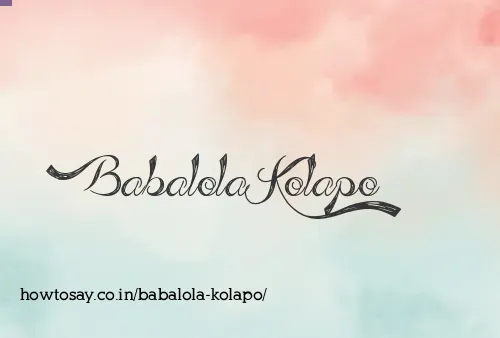 Babalola Kolapo