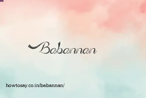 Babannan