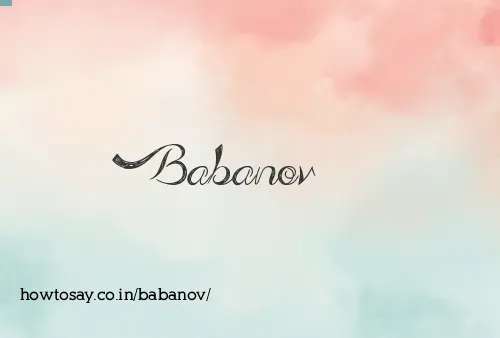 Babanov