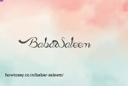 Babar Saleem