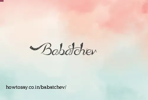 Babatchev