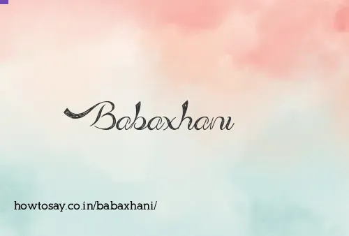 Babaxhani