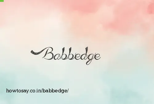 Babbedge