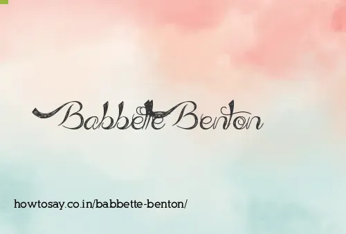 Babbette Benton