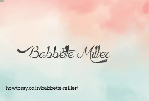 Babbette Miller