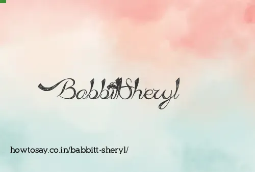 Babbitt Sheryl