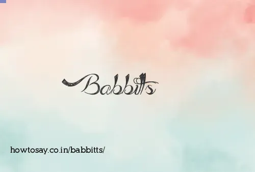 Babbitts