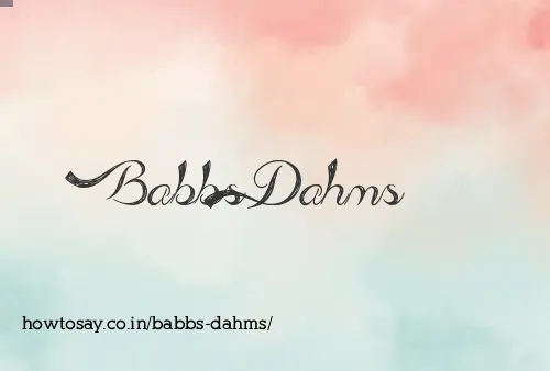 Babbs Dahms