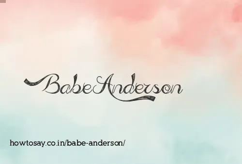 Babe Anderson