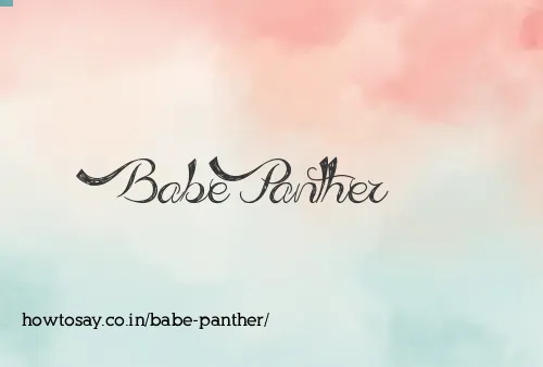 Babe Panther