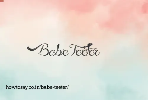 Babe Teeter