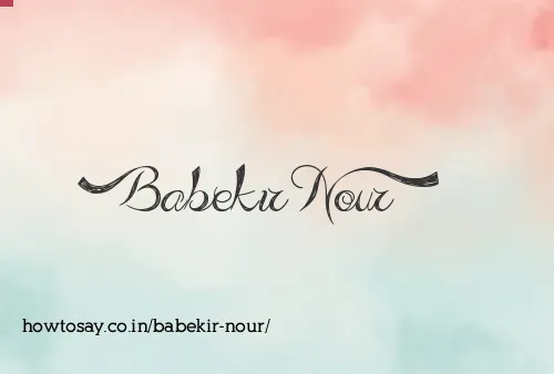 Babekir Nour