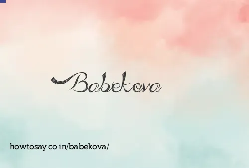 Babekova