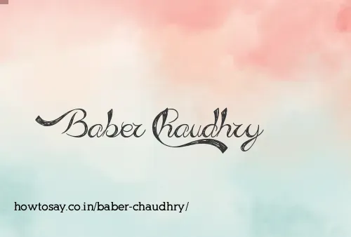 Baber Chaudhry