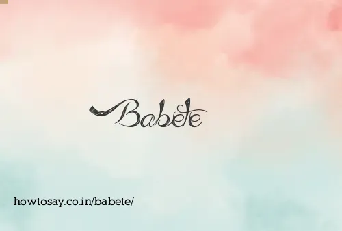 Babete