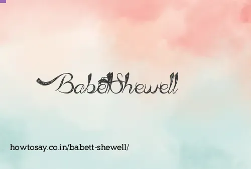 Babett Shewell