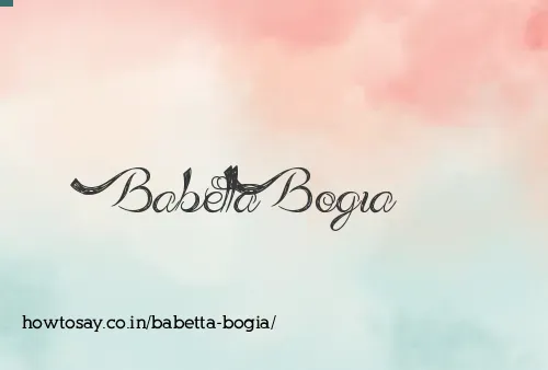 Babetta Bogia