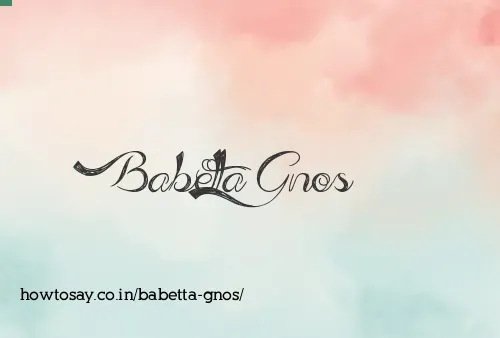 Babetta Gnos