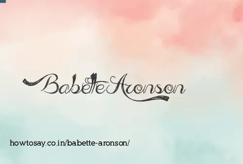 Babette Aronson