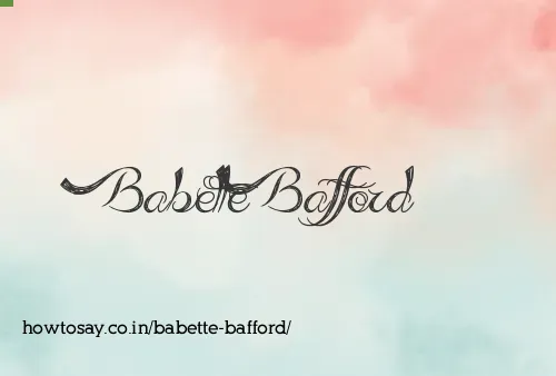 Babette Bafford